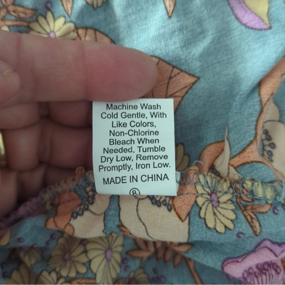 Floral Boho Romper Jumpsuit with Balloon Sleeves - Size: XL - Picture 7 of 12